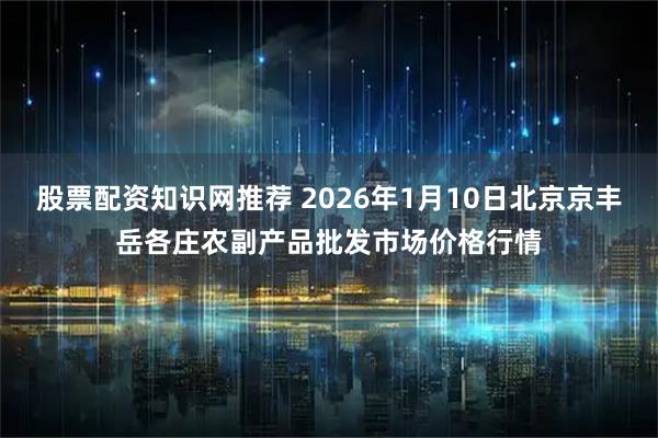股票配资知识网推荐 2026年1月10日北京京丰岳各庄农副产品批发市场价格行情